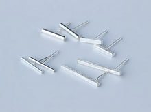 New Fashion 925 Sterling Silver straight Bar /Stick Stud Earrings Piercing Vertical Bar Gift for Men Women geometric GTLE492-1