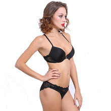 BRESNA Backless Bra With Lace Front Closure Bra Set Push Up Y-line Straps Ladies Lingerie Underwear Sexy Brassiere White Black
