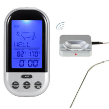Digital BBQ Thermometer Wireless Kitchen Oven Food Cooking Grill Smoker Meat Thermometer with Probe and Timer Temperature Alarm