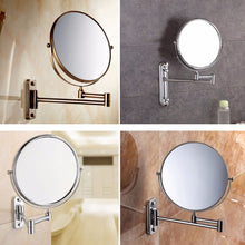8 inch Wall Mounted Extending Folding Round Two Side 3X/5X/7X/10X Magnification Bathroom Mirror Makeup Cosmetic Lady's Mirror