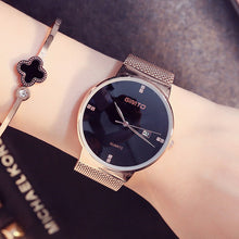 New Lady Fashion Watch Women Elegant Thin Rose Gold Bracelet Mesh Band Wristwatch Quartz Clock Relogio Feminino Montre Femme 46