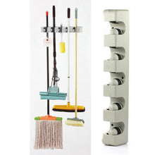 ABS Kitchen Wall Mounted Hanger 5 Position Kitchen Storage Mop Brush Broom Organizer Holder Tool