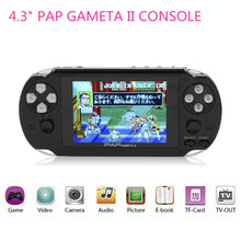 New 4.3" PAP Gameta II 64 Bit Handheld Game Console Portable Game Player with 600 Games Built in Birthday Gifts for boy kids