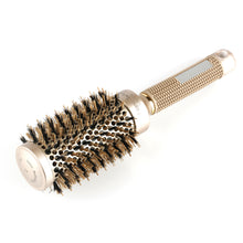 Nano Ceramic Alunimium Hair Round Brush With Boar Bristle Hair Gold Hairdressing Round Brush For Barber 4 Sizes Styling Comb