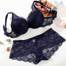 2017 Women underwear bra suit Push Up Bra Set Sexy Deep v gather adjustment female lingerie Lace Bra and pants sets 75 B C Cup