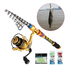 Lixada Portable Lure Rod Set Spinning Rod Fishing Reel Combos Full Kit 2.1/2.4/2.7/3M Fishing Rod Pole Reel Line Lures Hooks Bag