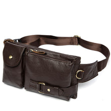 WESTAL Genuine Leather Waist Packs Fanny Pack Belt Bag Phone Pouch Bags Travel Waist Pack Male Small Waist Bag Leather Pouc