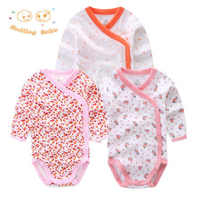 Smiling Babe 3 PCS/lot Fashion Baby Bodysuits Infant Jumpsuit Long Sleeve Baby Clothing Set Summer Christmas Baby Girl Clothes