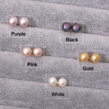 DAIMI 18k Pearl Studs Earrings Freshwater Pearl & Pure 18k Yellow Gold Earrings White/Pink/Purple/Gold/Black Brand Jewelry