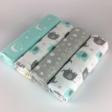 NEW color 4pcs/pack 100%cotton flannel baby blanket receiving newborn colorful cobertor baby bedsheet supersoft blanket 76x76cm