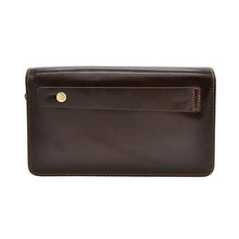 GENODERN Double Zipper Men Wallets with Phone Bag Vintage Genuine Leather Clutch Wallet Male Purses Large Capacity Men's Wallets