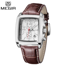 MEGIR Original Watch Men Top Brand Luxury Quartz Military Watches Genuine Leather Dress Wristwatch Mens Clock Relogio Masculino