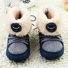 0-18Months Baby Boy Winter Warm Snow Boots Lace Up Soft Sole Shoes Infant Toddler Kids