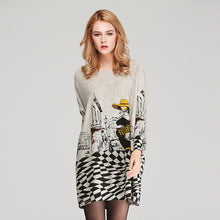 New 2017 Autumn Long Women Sweater Casual Coat Batwing Sleeve Print Women's Sweaters Clothes Pullovers Fashion Pullover Clothing