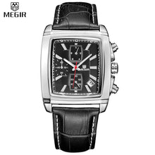 MEGIR Original Watch Men Top Brand Luxury Quartz Military Watches Genuine Leather Dress Wristwatch Mens Clock Relogio Masculino