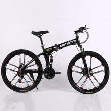 26inch 10 knife wheel folding mountain bike 21 speed Two-disc brake bicycle 20inch 5 knife wheel folding mountain bike