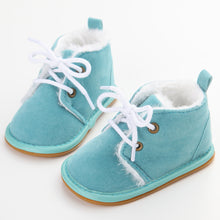 Delebao Cotton Shallow Baby Shoes Lace-Up Solid For Autumn Winter Warm Baby Girl Shoes High Quality Rubber First Walkers