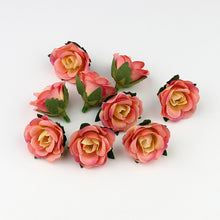 HUADODO 3cm Mini Rose Flower Head Artificial Flowers for Wedding Decoration Ball Craft Fake Flowers 30pieces/lot