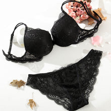 Shitagi Woman Sexy Lingerie Lace Bra Gather Adjustable Intimate Push Up Young Bra And Panty Sets A B C Cup Deep V-neck Underwear