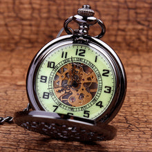 Vintage Classic Steampunk Bronze Pocket Watch Men Auto Stainless Steel Mens Woman mechanical pocket watch for free shipping