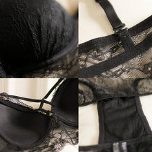 BEFORW Sexy Lace Bra Set Deep V Underwire Push Up Bralette Brief Sets Sexy Lingerie Transparent Underwear Women Bra Panties Set
