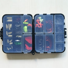 20Kinds 128pcs Fishing Accessories Hooks Swivels Weight Fishing Sinker Stoppers Connectors Sequins Lures Fishing Tackle Box