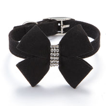 Soft velvet Adjustable necklace Collars for Dog Pet puppy Cat Rhinestone BOW cute small to large dog collar Free shipping