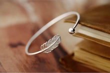 Jisensp New Fashion Hot Sale Women Jewelry Adjustable Open Leaf Bangles for Girls Gifts SYSZ009