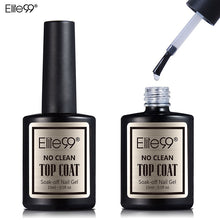 Elite99 15ml Soak Off UV Gel Nail Polish Base Coat + NO Wiping Top Coat Long Lasting Primer Foundation Gelpolish Nail Art Set
