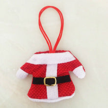 Houspace 6 Pcs Christmas Xmas New Year Santa Silverware Holders Christmas Decorations Pockets Dinner Decor 3 Clothes and 3 Pants