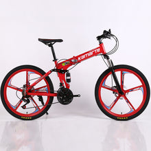 26inch 10 knife wheel folding mountain bike 21 speed Two-disc brake bicycle 20inch 5 knife wheel folding mountain bike