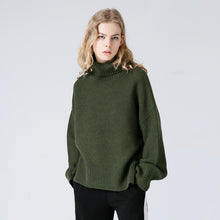 Toyouth Sweaters 2017 Autumn Women Casual Solid Color Loose Long Sleeve Turtleneck Warmth Pullovers Sweater