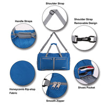 TOMSHOO 80L Foldable Gym Bag Sports Bag Waterproof Polyester Men/Women Backpack Large Capacity Packable Travel Sports Backpack