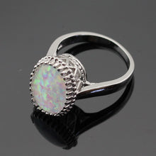 Australia White Opal Stones Silver Color Jewelry Sets For Women Necklace Pendant Drop Earrings Rings Christmas Gift Free Box