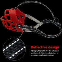 Soft Rubber Dog Training Muzzle Adjustable Straps Silicon Basket Anti-Bite Pet Muzzles For Small Medium Large Dogs Black Red