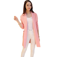 AISHGWBSJ 2017 New Spring Autumn Knitted Sweater Cardigan Women winter Jacket Loose Big yards joker Long Sweaters coat QYX146