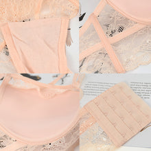 BEFORW Sexy Lace Bra Set Deep V Underwire Push Up Bralette Brief Sets Sexy Lingerie Transparent Underwear Women Bra Panties Set