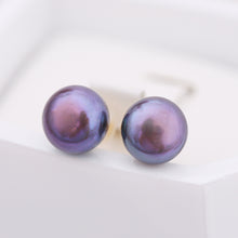DAIMI 18k Pearl Studs Earrings Freshwater Pearl & Pure 18k Yellow Gold Earrings White/Pink/Purple/Gold/Black Brand Jewelry
