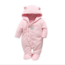 Tender Babies Newborn baby clothes bear onesie baby girl boy rompers hooded plush jumpsuit winter overalls for kids roupa menina