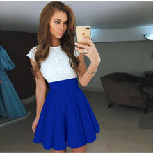 Women Summer White Lace Party Dress 2017 New Style Cute Elegant O-neck Mini Dresses Vestidos Plus Size
