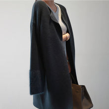 Korean Autumn Spring Long Cardigan Female Open Stitch Loose Long Sleeve Knitted Cardigans Sweater Women Cardigan Feminino