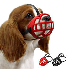 Soft Rubber Dog Training Muzzle Adjustable Straps Silicon Basket Anti-Bite Pet Muzzles For Small Medium Large Dogs Black Red