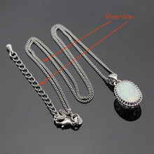 Australia White Opal Stones Silver Color Jewelry Sets For Women Necklace Pendant Drop Earrings Rings Christmas Gift Free Box