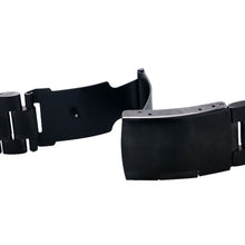 Black New Mens Black Stainless Steel Watch Band Strap Metal Bracelets For Men Wrist Watches Watchband Replacement + 2 Spring Bar