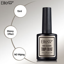 Elite99 15ml Soak Off UV Gel Nail Polish Base Coat + NO Wiping Top Coat Long Lasting Primer Foundation Gelpolish Nail Art Set