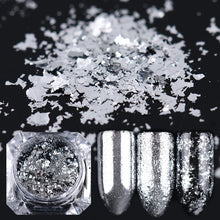 BORN PRETTY Mirror Glitter Silver Gold Nail Flakes Bling Nail Sequins Shinning Nail Art Glitter Powder Paillette Decoration 0.2g