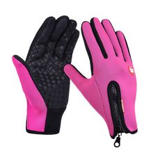 Outdoor Sports Hiking Winter Bicycle Bike Cycling Gloves For Men Women Windstopper Simulated Leather Soft Warm Gloves
