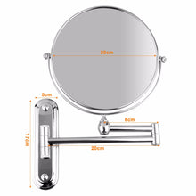 8 inch Wall Mounted Extending Folding Round Two Side 3X/5X/7X/10X Magnification Bathroom Mirror Makeup Cosmetic Lady's Mirror