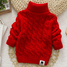 Boys Girls Turtleneck with Beard Label Solid Baby Kids Sweaters Soft Warm Sueter Infantil Autumn Winter Children's Sweater Coats