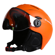 MOON Half-covered CE Certification Ski Helmet Integrally-molded Outdoor Sports Goggles Skiing Helmet Snowboard Helmet